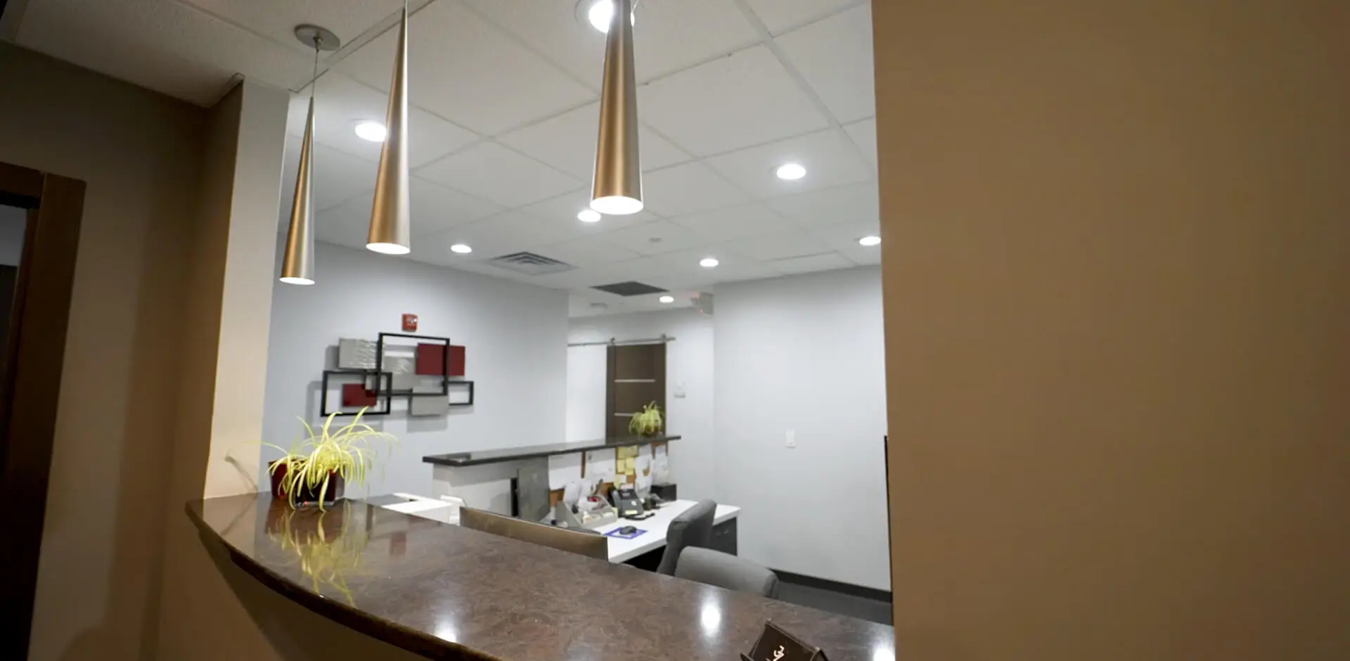 The front desk at Dr Jay Zimmerman Dentistry in Mountainside NJ.